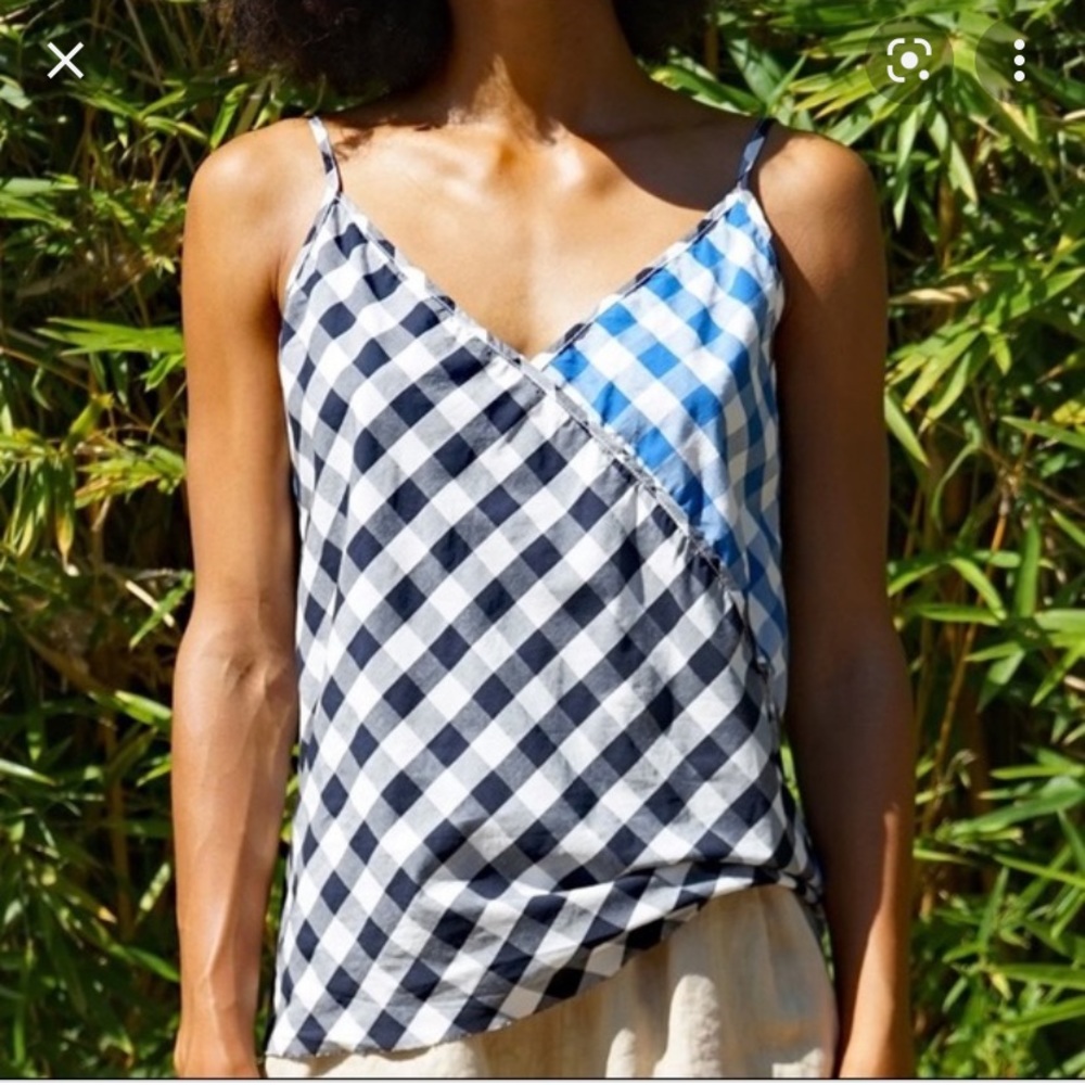 NWT Aquarius cocktail boutique gingham tank